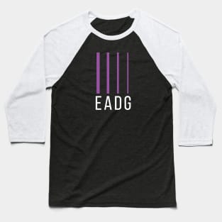 Bass Player Gift - EADG 4 String - Purple Baseball T-Shirt